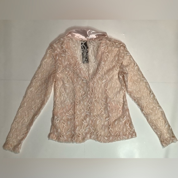 Allegra K Lace Blazer - Light Pink - Picture 6 of 7